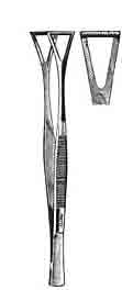 200-424FSI-Cushing Forceps, Straight, Dissecting End, Serrated, 7 in