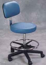 0676UMF-5 Leg Threaded Stem with Foot Ring and Back Stool
