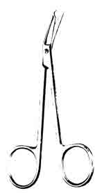 646-601FSI-Crown Stitch Scissors, 4-1/2 in, Angled, Delicate