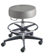Pneumatic Exam Stool with Round Foot Ring