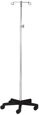 Plastic Base IV Stand, 2 Hooks