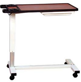 Dual Cup Holder Overbed Table w/ Color Options