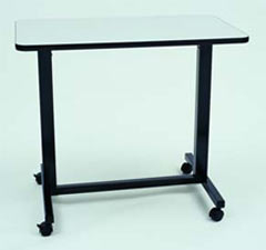 Walnut Dual Column Hospital Overbed Table