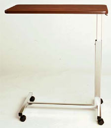 Basic Hospital Walnut Overbed Table