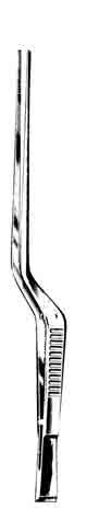 812-242FSI-Cushing Forceps, Bayonet Shape, 1x2 Teeth, 7 in