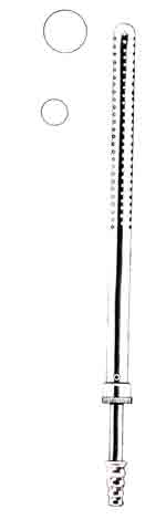 Poole Suction Tube, Straight, 30 Fr., Chrome, 8-3/4 in