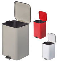 66253BWR-Step On Square Metal Waste Can, 32 quart