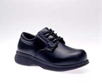 Women's Black Leather Lace Diabetic Shoes