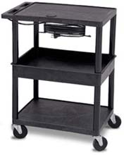 Black Utility Cart w/ Tub & Electrical Cord