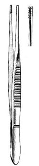 Brown-Adson Tissue Forceps, 8x8 Fine Teeth, Side Grasping