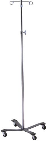 Chrome Plated IV Stand, Heavy Base
