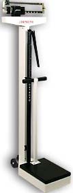 Mechanical Physician Scale w/ Height Rod, Wheels & Handpost