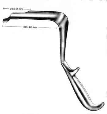 St. Marks Deep Pelvic Retractor, 5 in Working Length, w/ Lip