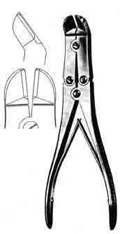 Double Action Wire Cutter, 8-1/2in, Angled Side Cutting, w/Tungsten Carbide Inserts