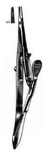 Castroviejo Needle Holder, 5-1/2in, Straight w/Catch, Extra Delicate Jaws
