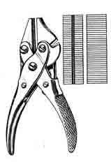 585-007FSI-Double Action Parallel Pliers and Wire Cutter 4-1/2in Nickel Plated
