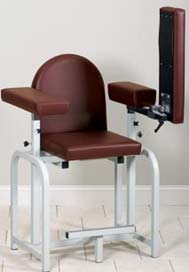 Extra-Tall Fully Padded Phlebotomy Chair w/ Flip Arm