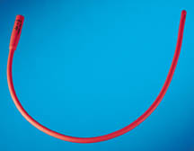 Red Rubber Latex Urethral Catheters, 14in., Radiopaque, Sterile