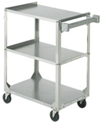Medium/Heavy Duty Stainless Steel Utility Cart, 3 Shelf