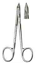 886-164FSI-Tissue and Cuticle Nippers, 4in, Straight Jaws, Ring Handles
