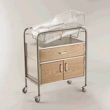 Wood Fronts Hospital Bassinet