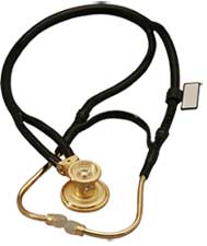 Deluxe 2 in 1 Tube 22K Gold Plated Sprague Rappaport Stethoscope
