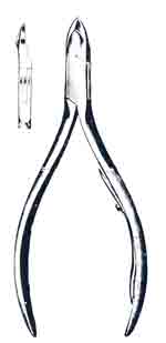 087-164FSI-Cuticle Nippers, Convex, Stainless, 4-1/2 in