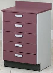 Free Standing Five Drawers Treatment Cabinet