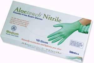 Aloetouch Nitrile Exam Gloves Large