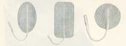 ValuTrode White Fabric Foam Electrodes - 2 in. x 3-1/2 in. rectangle