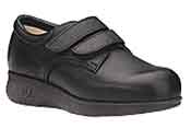 Ambulator Biomechanical Women's Diabetic Shoes - Black Leather Double-Velcro