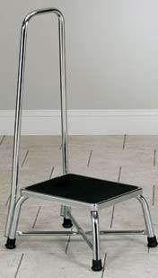 Chrome Bariatrics Step Stool w/ Handrail