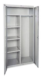 00-278163-RCAESAND-Combination Cabinet w/ Adj Shelves & Garment Rack