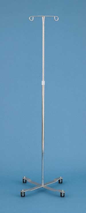 IV Pole 4-leg, 2 hooks