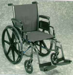 Galaxy Saturn 18 in seat Wheelchair. Swingback Arms