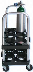 Rack'n Roll Modular Cylinder Oxygen Cart System