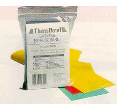 Exercise Bands, Latex Free - Yellow, Thin