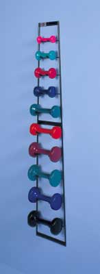 Economy Wall Dumbbell Rack w/ Weights