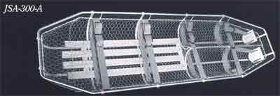 Lightweight Basket Stretcher with Wood Rack and Foot Rest