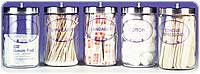 Labeled Sundry Jars Set of 5 labeled