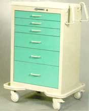 T-036-TIM-6 Drawer Mobile Workstation w/Push Button Lock