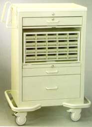 GKPB-033-SUMMPD-Steel - Medication Cart w/ Cassette w/ 20 Bins