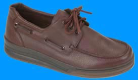 LM10-516DRZ-Brown Men's Lace Diabetic Nautica Boat Shoe