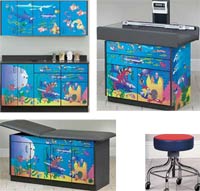 Ocean Commotion Pediatric Medical Office Furniture Package