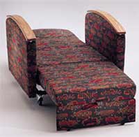 Sleeper Chairs With Wood Armrest