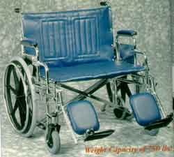 Super Ram Bariatric Wheelchair 22 in seat. Removable Arms