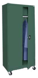 Mobile Wardrobe Cabinet w/ One Adj Shelf