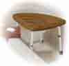 K.D. Teak Adjustable Height Bath Stool