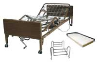 Ultra Light Semi Electric Hospital Bed w/ Full Rails