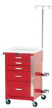 Five Drawer Mini Line Emergency Cart Specialty Package